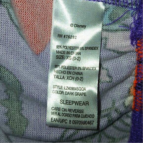 Disney Trick or Treat Purple Stitch PJ Shorts Halloween Pumpkin Cute Pajamas - Picture 5 of 5